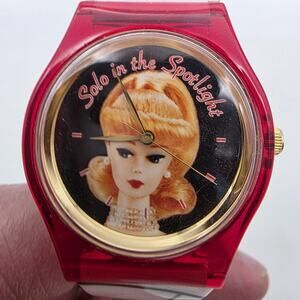 Barbie Solo in the Spotlight Watch new battery, plastic membrane still on back